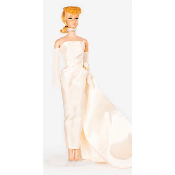 Unique Vintage Barbie Pink Satin Strapless Enchanted Evening Gown 1X NWOT - Picture 4 of 6